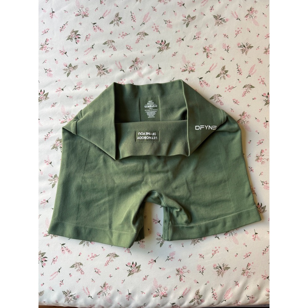 Dfyne Impact Pistachio Green High Waisted Seamless Gym Shorts Sz S Womens - Picture 4 of 6